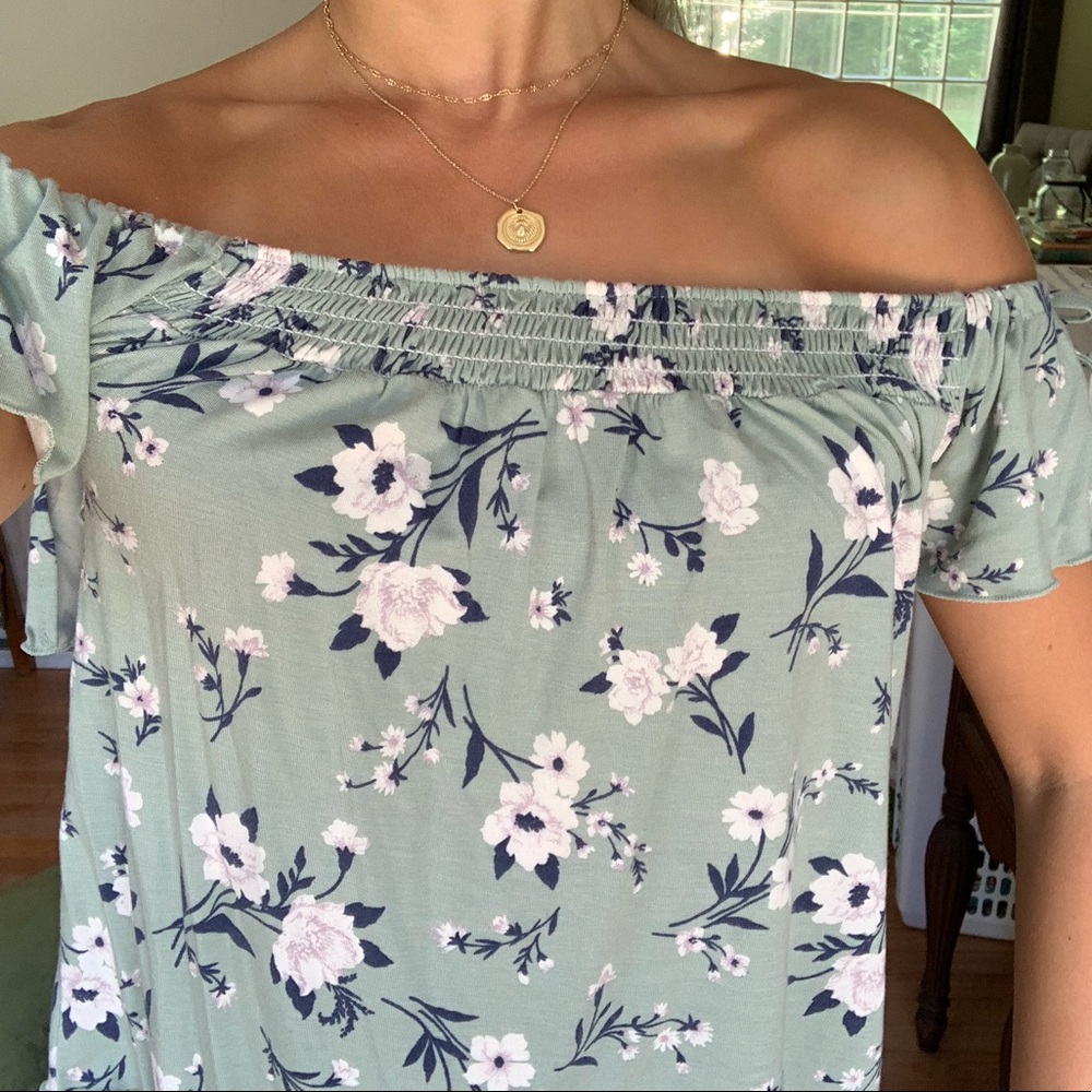 Off the shoulder soft tee